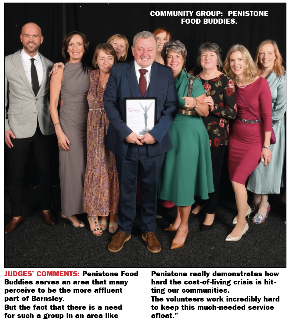 Proud of Barnsley Awards 2023:Community Group winners Penistone Food Buddies